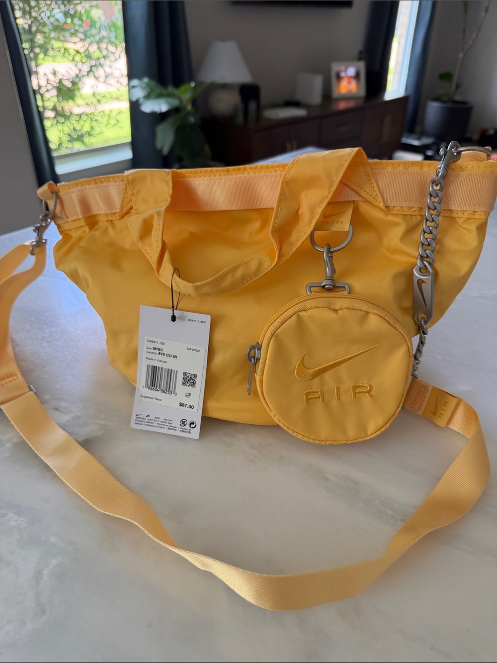 Nike Yellow Women's Bucket Bag with Coin Wallet (with tags NVW)